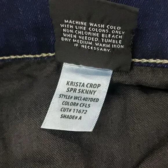 Hudson Krista Crop SPR Skinny Jeans 33 - Picture 6 of 11